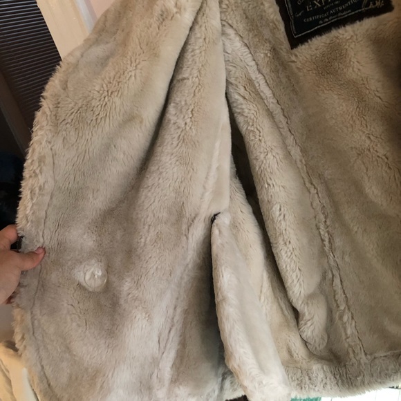 Vintage Express leather shearling jacket 70s boho - Picture 5 of 8